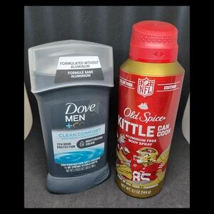 Dove Men+Care Deodorant and Old Spice Body Spray Set